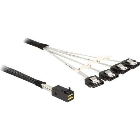 Delock Festplatten Anschlusskabel [1x Mini-SAS-Buchse (SFF-8643) - 4x SATA-Stecker 7pol.] 0.50 m Sch (1/4)