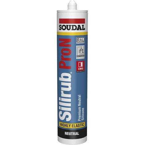 Silikondichtstoff Silirub ProN transp.300ml Kartusche SOUDAL