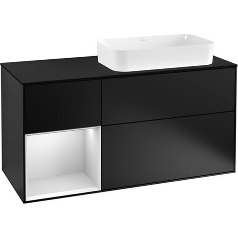 V&B Waschtischunterschrank Finion 120cm, Pl b m, Rg l wh. m Lac, bla m Lac (1/2)
