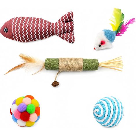 Lot de 5 Jouets pour Chat, balles pour Chat avec clochettes (1/5)