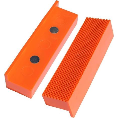Etau de Banc Bande de Protection Magnétique Mâchoire, Mordaches Aimantées pour Etaux avec Rainures, Mors de Protection pour Etaux avec Aimants pour Étau d'Établi Fixations, Perceuses, 101 mm, 1 Paire (1/5)