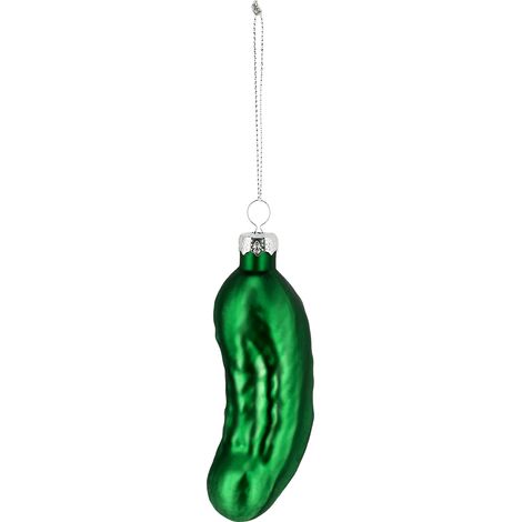 Christbaumschmuck Weihnachtsgurke - 10 cm - Weihnachtsbaum Figur Anhänger aus Glas - Weihnachtsbaumgurke Christbaumgurke Gurke für den Weihnachtsbaum Christmas Pickle