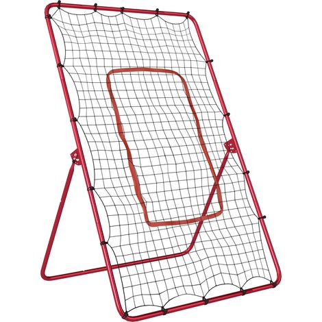 Rete da Rimbalzo Portatile per Calcio 112x100x180 cm con 4 Angolazioni Regolabili (1/5)