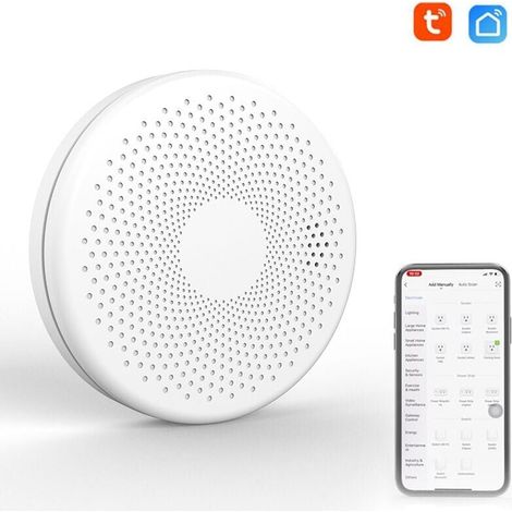 ZVD Detector de humo de monóxido de carbono inteligente 2 en 1 con wifi, detector de sonido y luz estroboscópica. (1/4)