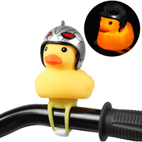 Motorrad Niedliche kleine gelbe Ente mit Helm Mountainbike Fahrrad Dekoration D (1/5)