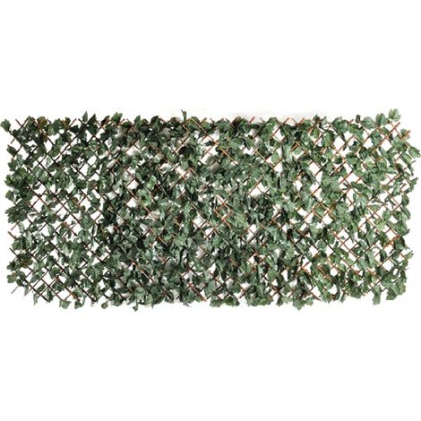 Siepe Sintetica Acero Estensibile 100x200 h cm in Polietilene Verde (1/2)