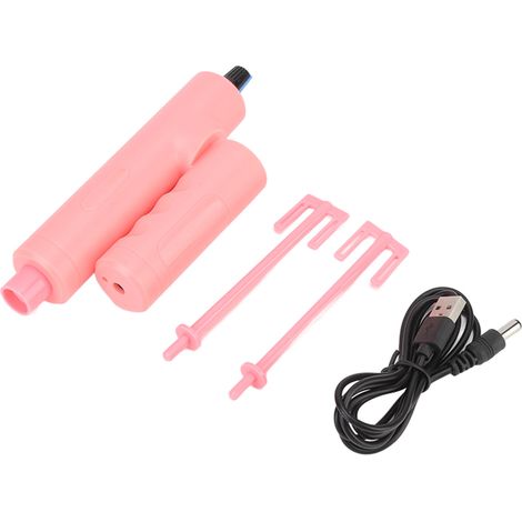 Pinceau mélangeur électrique pliable pour résine époxy, malaxeur manuel pour peinture, céramique, glaçure et pigment, rose (1/5)