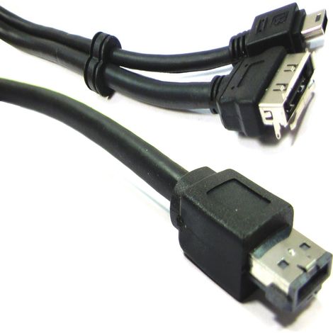 BeMatik - Câble USB ou eSATA + eSATAp (M/MiniUSB5pin-BM + eSATA-H) 0.5m (1/3)