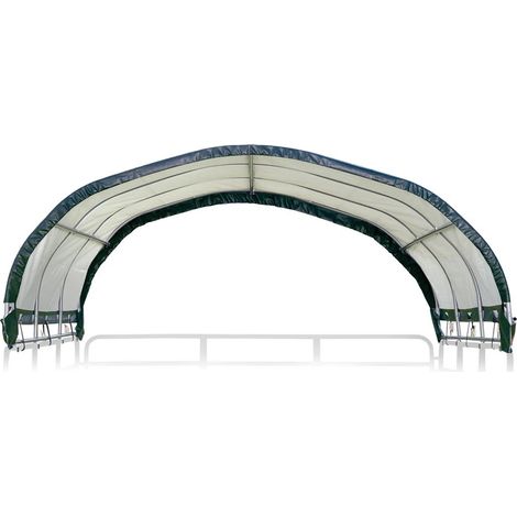 ShelterLogic Folien Weidezelt Überdachung ohne Stahlgestell Grün 370x370x170 cm (1/5)