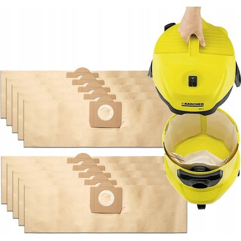 10 sacchetti per aspirapolvere Karcher WD3 200 MV3