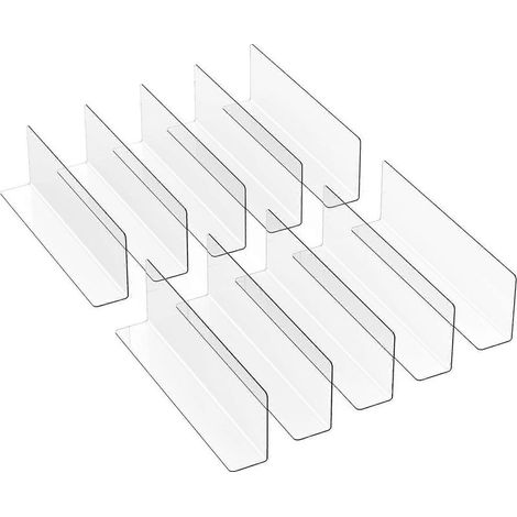 10 séparateurs d'étagères en plastique pour supermarché, en forme de L-20.00X6.00X3.00CM (1/4)