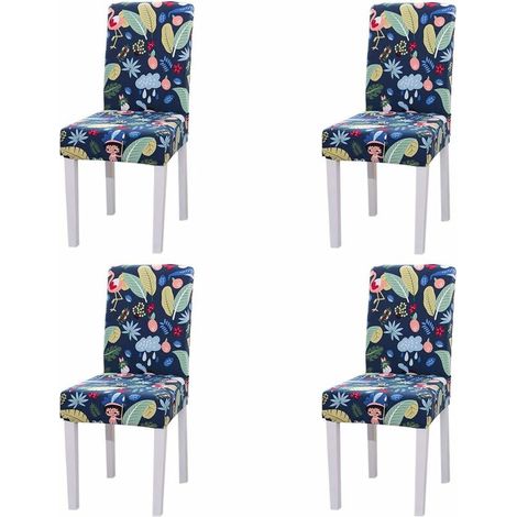 4PCS Stretch Removable Washable Dining Room Chair Protector Slipcovers/Home Decor Dining Room Seat Cover Multiple Styles 9 (1/5)