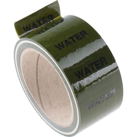 Ruban de marquage pour tuyaux Vert, Texte: Eau PP, Vinyle, largeur 50mm x Longueur 33m ( Prix pour Bobine de 33 Mètres )