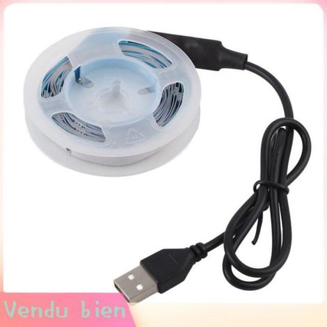 HURRISE Ruban lumineux Bande Lumineuse LED RVB Contrôle de Bouton 5V Bande Lumineuse Alimentée luminaire bande 3 mètres/9,8 pieds (1/4)