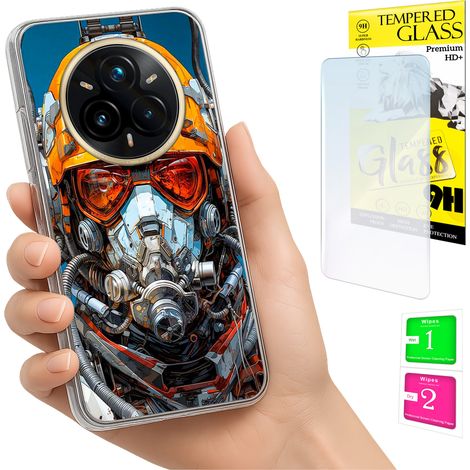 Funda para Realme 14 Pro+ 5G / 14 Pro Plus 5G con cubierta trasera y cristal 9H. (1/5)