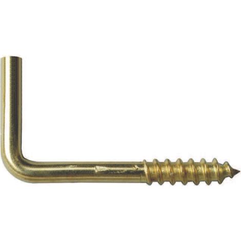 Rampini dritti a vite ottone lucido - mm.20x70 - ø mm.4x50