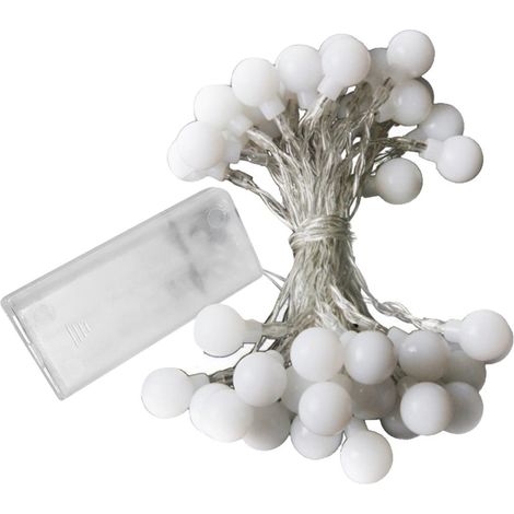 Guirlande Lumineuse - Guirlande À Boules LED - 10 Ampoules - Longueur 1,5 M - Blanc Froid - Pour Décoration Intérieure Extérieure Noël (1/2)