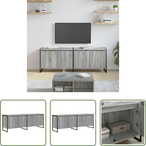 vidaXL Rangement salon - Meuble TV Gris Sonoma 140 x 36 x 49.5 cm Bois d'ingénierie (1/5)