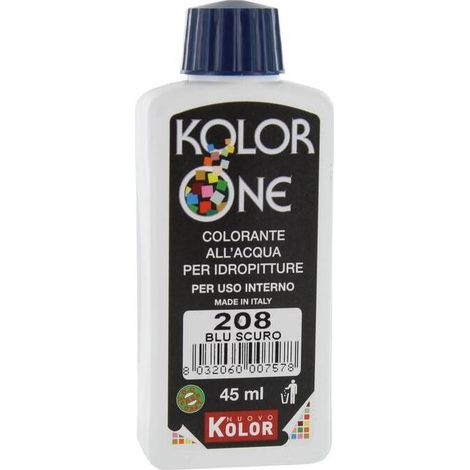 12 x COLORANTE KOLOR ONE 45 ML BLU SCURO 208