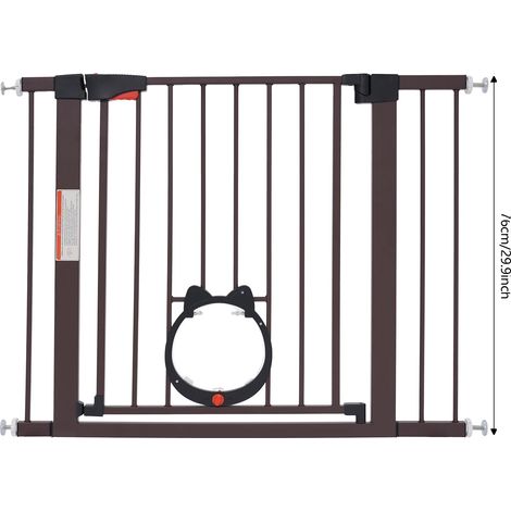 Puerta retráctil para mascotas, construcción duradera, ancho ajustable, Cafe (1/2)