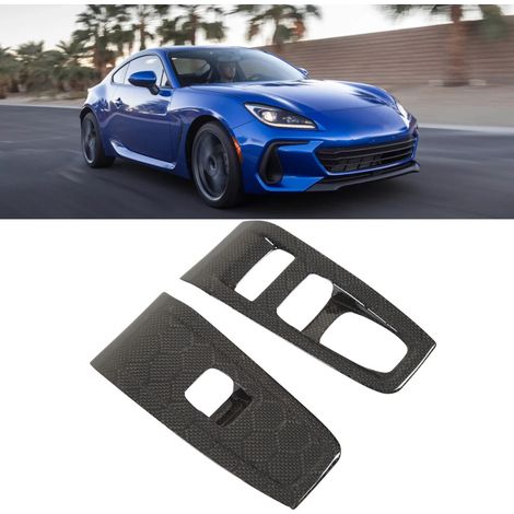Copertura del pannello di controllo degli alzacristalli in fibra di carbonio per i modelli Subaru BRZ con guida a sinistra dal 2022 in poi.