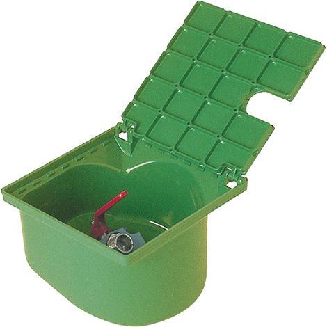 Nicoll – Bouche d'arrosage BAC227 – Robinet mâle 3/4'' – PVC vert – Hauteur 140mm – Profondeur 200mm – Garantie 2 ans