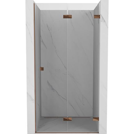 Mexen Lunar-F puerta de ducha plegable derecha 70 cm, transparente, oro rosado - 836-070-000-60-00-P (1/5)
