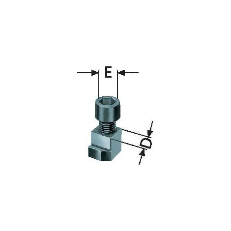 Röhm tuerca en T con tornillo, ancho de ranura 17mm, rosca de fijación M12x25 - 241674 (1/5)