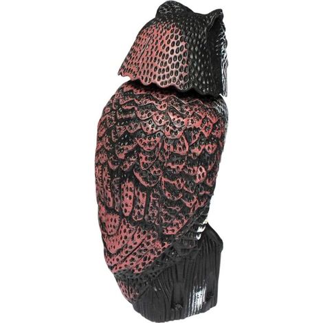 Épouvantail Chouette Vent, Rotation Tête Naturelle, Protection Jardin Sans Piles, 41cm Polyuréthane Résistant (1/4)