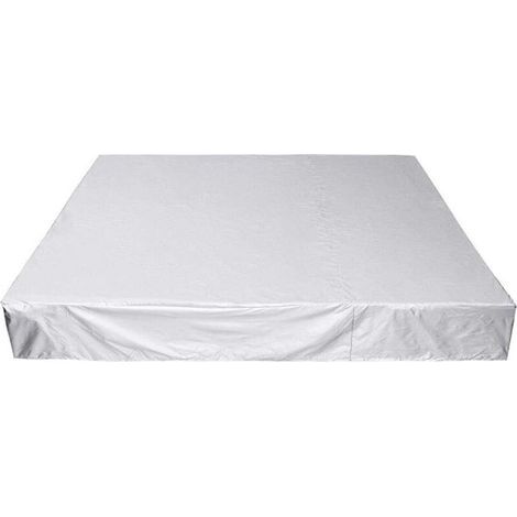 Housse de Protection pour Spa, Bain à Remous, Piscine, Baignoire, Couverture de Spa en Tissu Oxford pour Jardin Extérieur, Anti-poussière,Imperméable à l'eau,Anti-UV,argent 23123130cm (1/5)