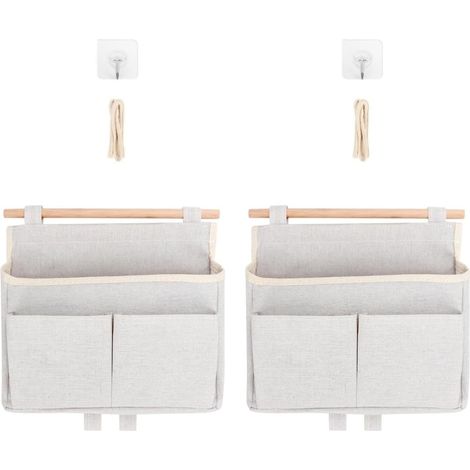 2er-Pack 2er-Pack Hänge-Organizer – Wand-Organizer – Tür-Organizer – Wäscheaufbewahrung – für Zuhause, Büro, Badezimmer, Kinderzimmerhängende Organizer aus Leinen für Zuhause, Büro, Badezimmer, Kinder (1/5)