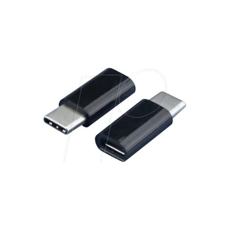 EFB ELEKTRONIK EBUSBCM-MIKROBF CHANGEUR DE GENRE DE CÂBLE USB-C USB MICRO-B NOIR (1/3)