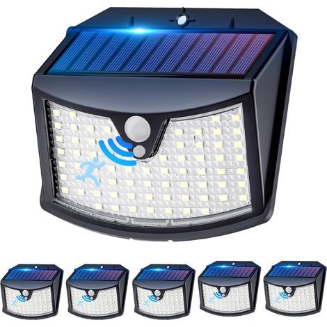 Outdoor Solar Lights, 【Set of 6】 Outdoor Solar Lights, 3 Modes, IP65 Waterproof - Solar Outdoor Lighting for Garden, Garage, Patio, Wall-Mounted Outdoor Light [Energy Class A] (1/5)