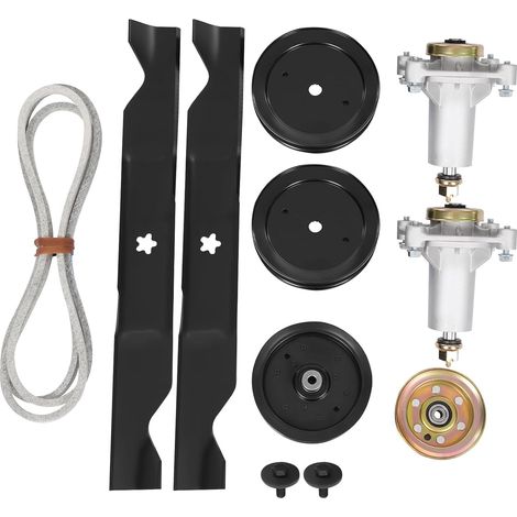 Deck Rebuild Kit, Deck Reconstruction Kit, for the 46" Husqvarna PB195H46YT, YTH21K46, Craftsman YT3000, and YTS3000, Includes 2 Blades 2 Spindle Assemblies 2 Bolts (1/5)