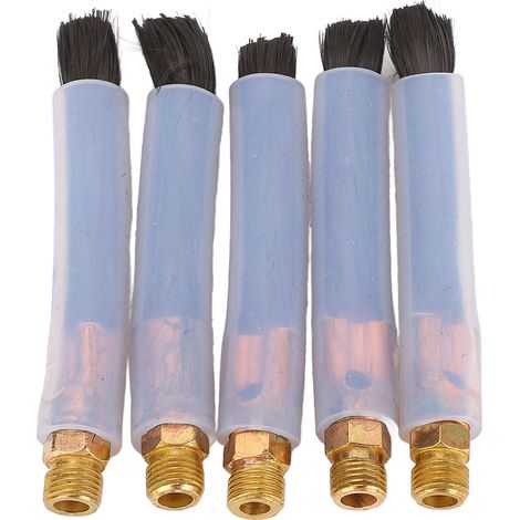 Brosses de nettoyage de perles de soudure, brosse en Fiber de tête en laiton pour le processeur de couture de soudage, nettoyeur de joints M10 5 pièces. (1/5)