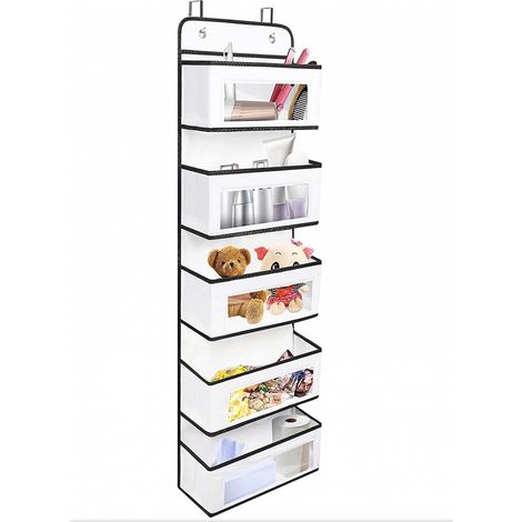 BEBUSINGOTO Organiseur de porte, étagères de rangement suspendues à 5 poches, rangement pliable sur la porte (1/5)