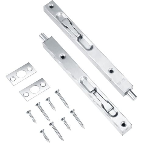 CSPARKV - 2 pestillos de seguridad ocultos para puerta, pestillo deslizante con manija de palanca, cerraduras y pestillos ocultos para puerta