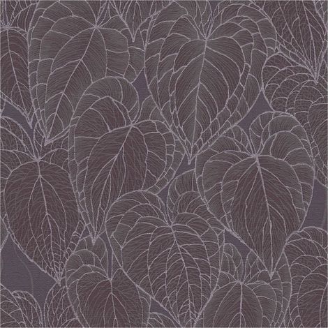 Nature wallpaper wall Profhome 781285 hot embossed non-woven wallpaper textured with floral ornaments subtly shimmering grey purple silver 5.33 m2 (1/5)