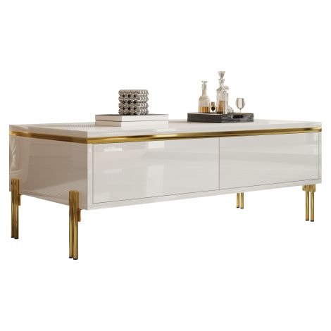 Table basse moderne haute brillance : une table d'appoint élégante au design multifonctionnel — Mobilier de salon.