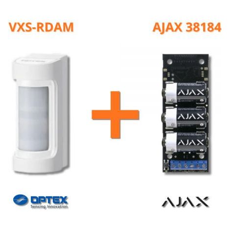 Optex sensore esterno doppia tecnologia wireless PIR+MW 12m 90° + Modulo Ajax 38184 - VXS-RDAM