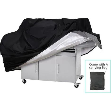 Housse carrée pour barbecue 190T, taille XL (190 x 71 x 117 cm), protection anti-intempéries pour barbecue. (1/3)