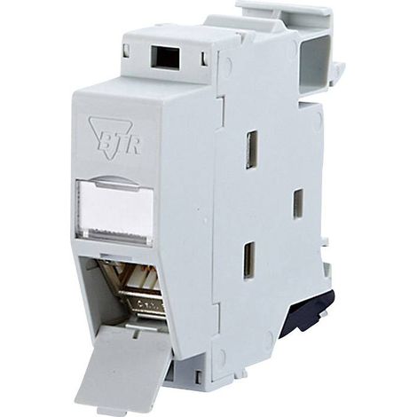 PRISE RÉSEAU BTRNETCOM ADAPTÉ POUR MONTAGE SUR RAIL DIN CAT 6A 270° (1/3)