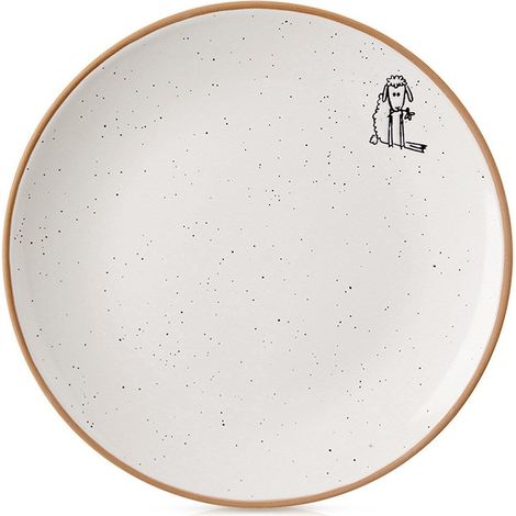 Assiette à dessert en céramique beige 20 cm (1/3)