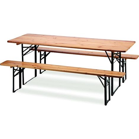 Biacchi Set Birreria rettangolare 1 Tavolo e 2 Panche (1/6)