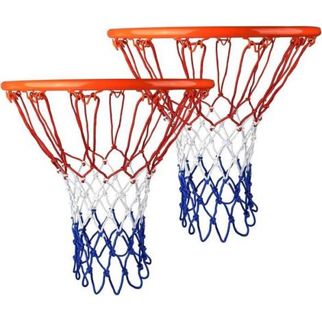 Filet Basket - Nylon Résistant - 50 cm - 12 Anneaux - Pour Panier Standard - Lot de 2 (1/4)