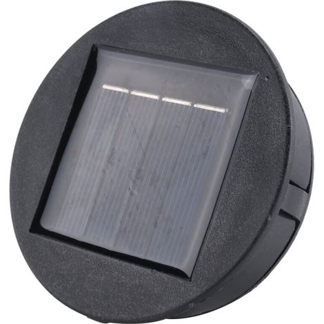 Lampe Solaire LED Ronde Rechargeable Batterie Li-Ion Jardin Extérieur Éclairage (1/4)