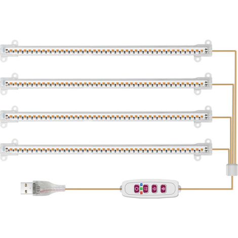 Lampe Horticole, Plant LED Grow Light  Full Spectrum Light avec Minuterie Marche/Arrêt Automatique 8/12/16H 5 Niveaux D'intensité Réglable pour Plantes D'intérieur (1/5)