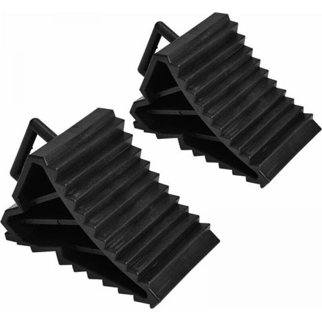 Wheel Chocks – 2 Pack, Car Anti-Slip Chocks, Tire Stoppers, Tire Anti-Slip Devices, Wheel Chocks for Wheel Alignment, Tire Support Blocks for Cars, Trucks and Trailers (1/5)
