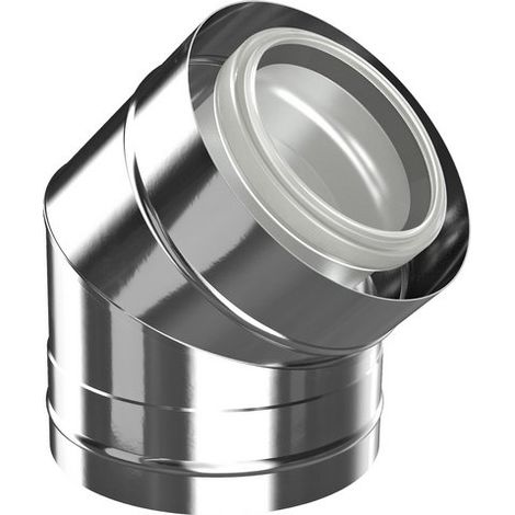 Bosch Accessoires gaz brûlés FC-CE80-45 Coude concentr. d:80/125, 45Gr Inox, 7738112701