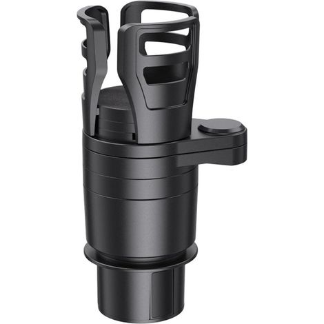 Support-gobelet multifonctionnel pour voiture avec base rotative 360° réglable, adaptateur porte-gobelet auto pour boissons et tasses (1/5)